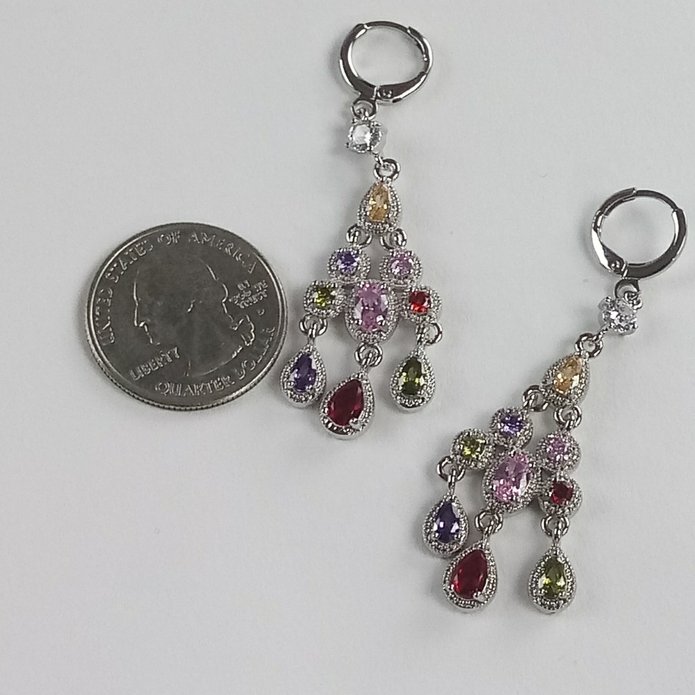 White Gold filled earrings